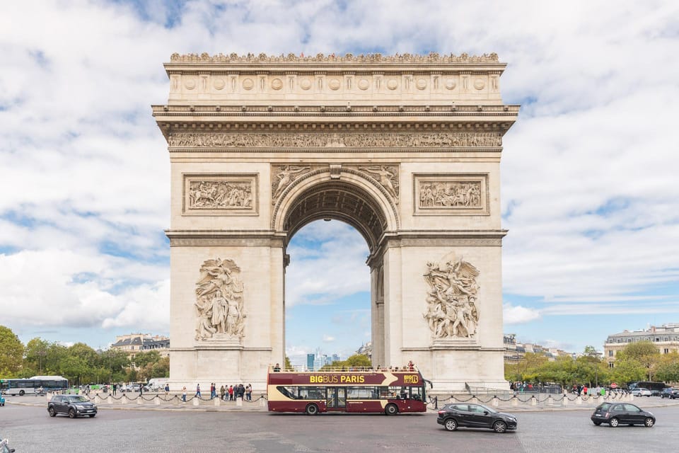 Paris: Arc de Triomphe Ticket & Big Bus Hop-on Hop-off Tour - Timed Arc de Triomphe entry plus the Big Bus loop