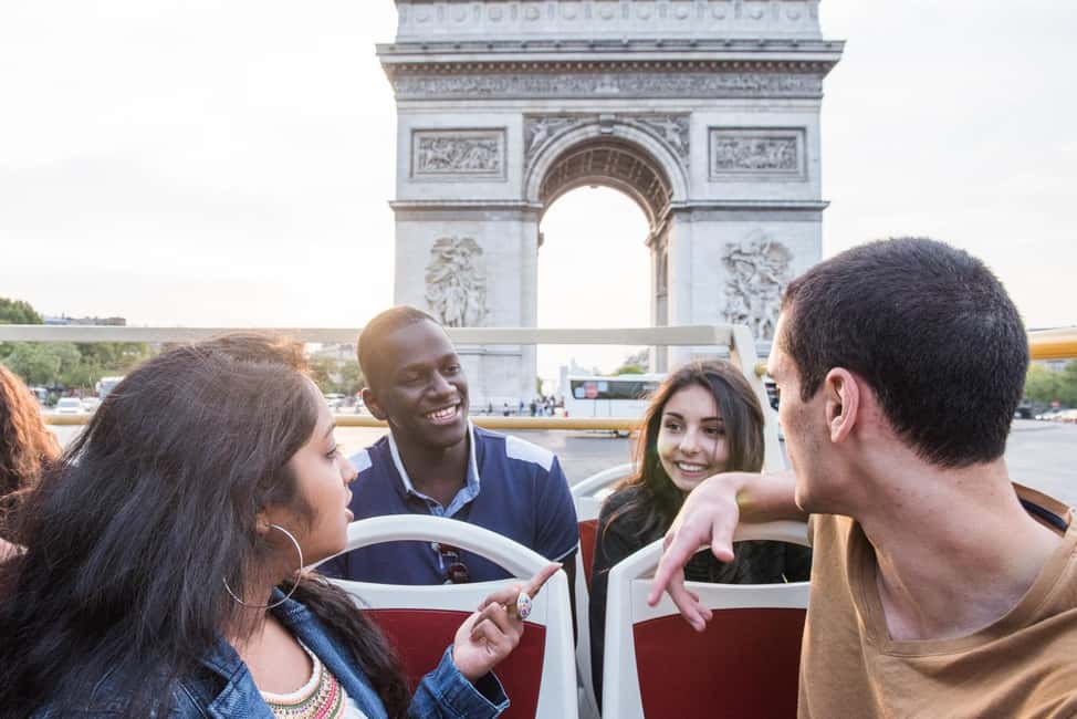 Paris: Arc de Triomphe Ticket & Big Bus Hop-on Hop-off Tour - How the hop-on hop-off bus really helps: stops, timing, and pacing