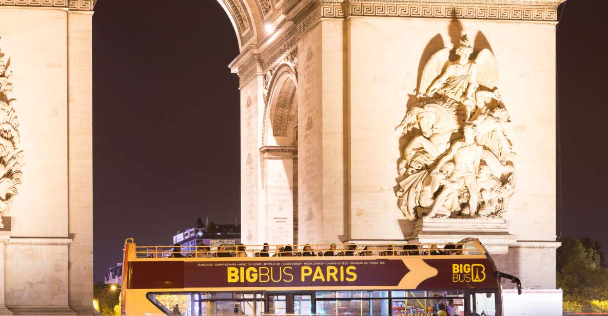 Paris: Big Bus Hop-on Hop-off Tour & Panoramic Night Tour - Notre-Dame, Louvre, and the Arc de Triomphe: Landmarks With Easy City Context