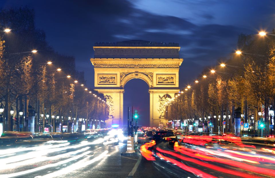 Paris: Panoramic Night Tour with Audio Guide and Host - The Route: Opéra, Champs-Élysées, Eiffel Tower, and the Louvre at Night